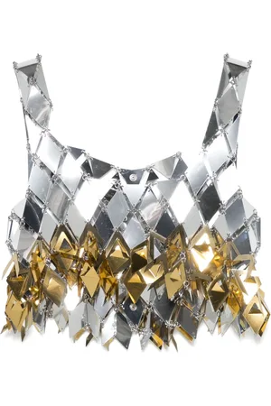Paco rabanne Spikey-fringe crop top