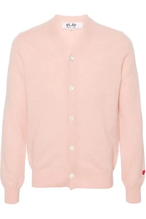 Comme des Garçons Heart-patch wool cardigan