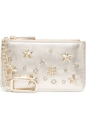 Jimmy Choo Crystal-embellished leather wallet