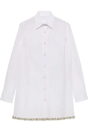 Prada Embroidered poplin shirt