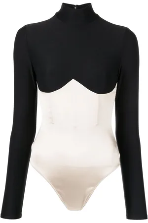 FLEUR DU MAL Mock neck long-sleeve bodysuit