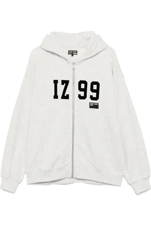 Izzue Logo print hooded jacket