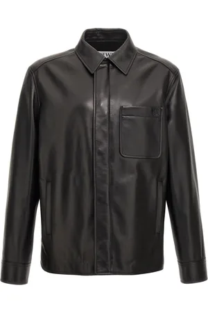 Loewe Long-sleeve Leather Overshirt