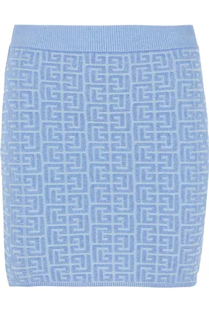 Balmain Labyrinth-jacquard skirt