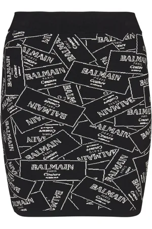 Balmain Jacquard-pattern skirt