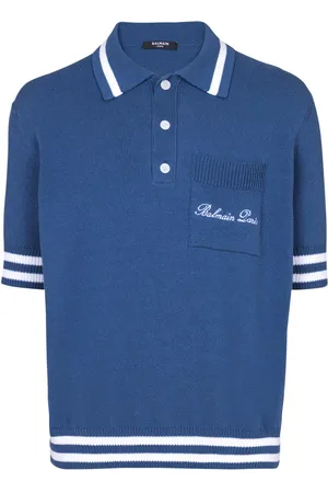 Balmain Embroidered logo polo shirt