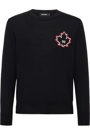 Dsquared2 D2 Leaf-intarsia jumper