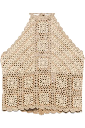 Twin-Set Lurex crochet top