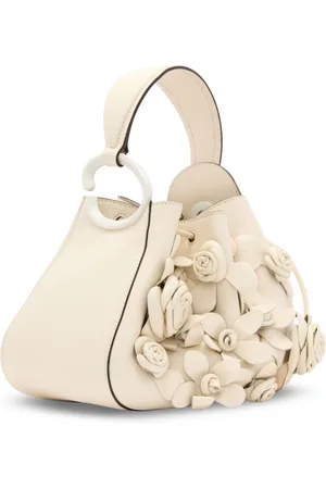 Oscar de la Renta O Handle floral-appliqué bag
