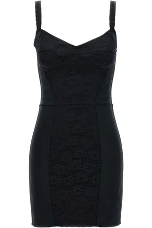 Dolce & Gabbana Floral-lace corset slip dress