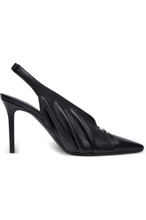 Courrèges Draped faux leather slingbacks