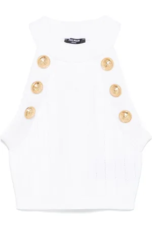 Balmain Coin-buttons detailed top