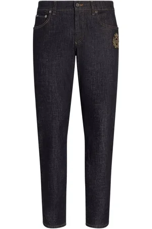 Dolce & Gabbana Logo-appliqué tapered jeans