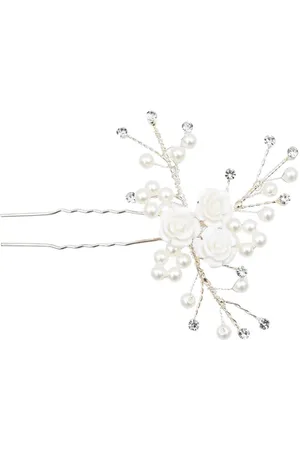 Tulleen Blooming Pearl Rose hair pin