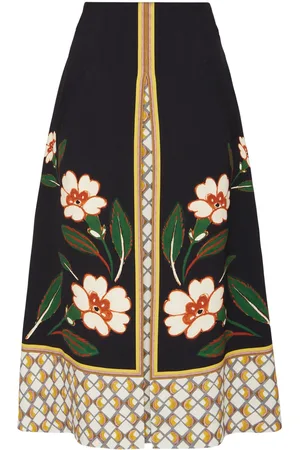 La DoubleJ Floral-print midi skirt