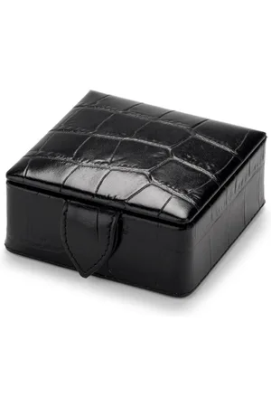 ASPINAL OF LONDON Crocodile-effect leather box