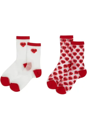 Karl Lagerfeld K/heart mesh socks (pack of two)
