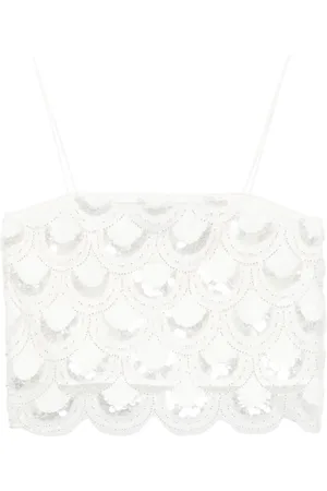 ROTATE Sequinned crop top