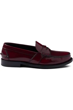 Prada Brushed-leather loafers