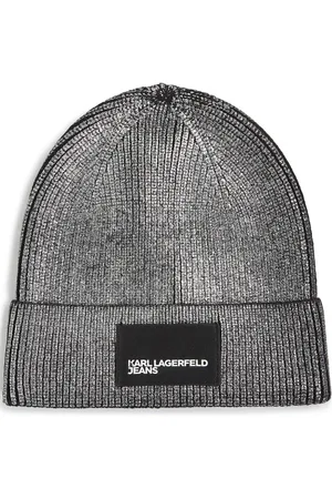 Karl Lagerfeld Metallic beanie hat