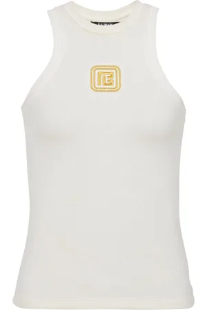 Balmain PB-embroidered tank top