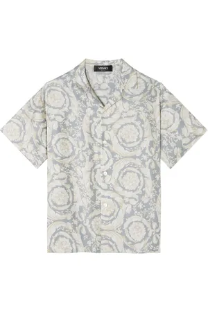 VERSACE Barocco-print silk shirt