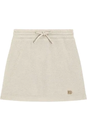Dolce & Gabbana Logo-appliqué lurex skirt