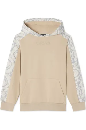 VERSACE Barocco-print panelled hoodie
