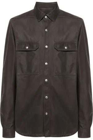 Rick Owens Outershirt leather shirt jacket