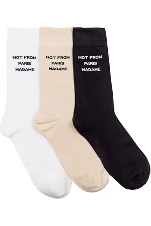 Drôle de Monsieur Intarsia-knit socks (pack of three)