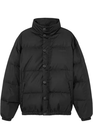 VERSACE Iconic Crest embroidered puffer jacket