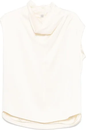 Totême Sleeveless funnel-neck blouse
