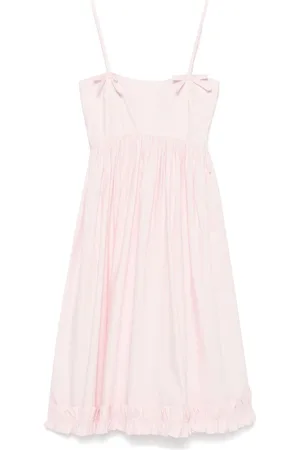Ganni Poplin strap midi dress