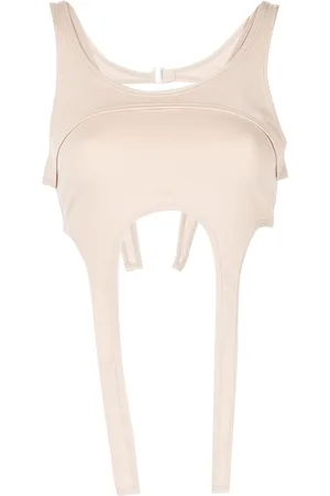 HELIOT EMIL Cropped multi-panelled vest top