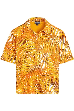 Vilebrequin Palm Leaves-print terry polo shirt