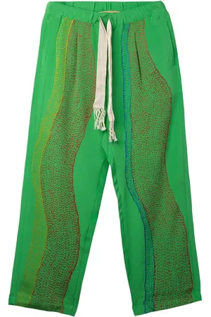 Glass Cypress Curves silk trousers