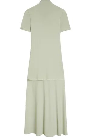 Jil Sander High-neck fluid midi dress