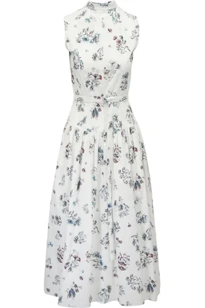 ADAM LIPPES Floral-print midi dress