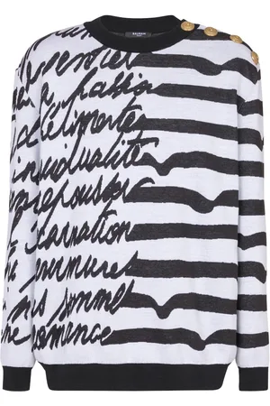 Balmain Love Letter-intarsia jumper