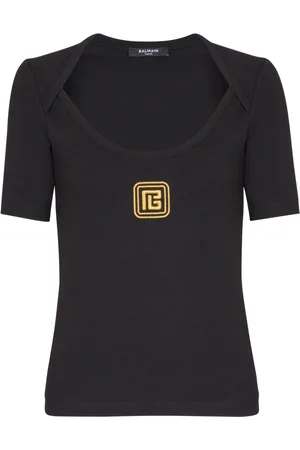 Balmain PB logo-embroidered T-shirt