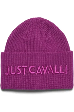 Roberto Cavalli Logo-embroidered beanie hat