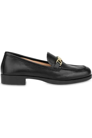 Moschino Heart-charm leather loafers