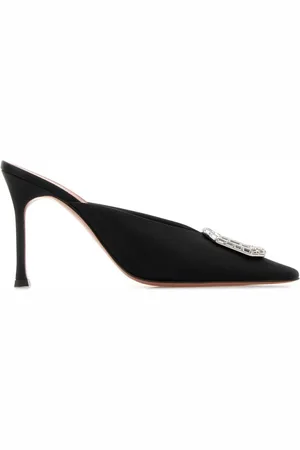 Amina Muaddi 90mm Camelia mules