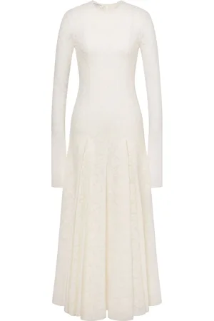 Serafini Semi-sheer jacquard dress