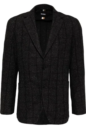 HUGO BOSS Striped single-breasted blazer