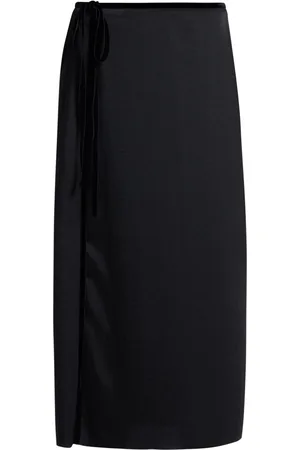 Vince Velvet-trim midi skirt
