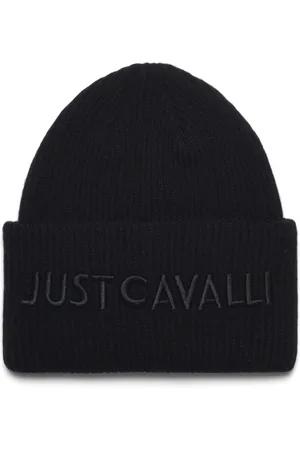 Roberto Cavalli Logo-embroidered beanie hat