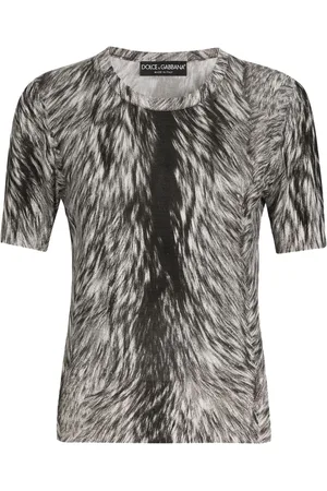 Dolce & Gabbana Fur-print top
