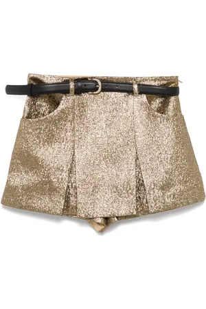 Self-Portrait Metallic jacquard skort
