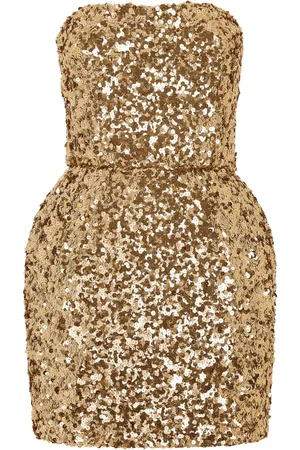 Dolce & Gabbana Sequin-embellished strapless minidress